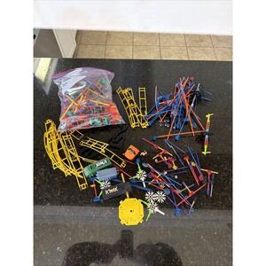 K'nex Huge Mixed Lot Rollercoaster Motors 3 lbs Wheels Rods Kinex Building Piece